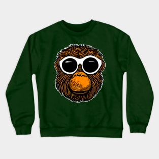 Monkey With Shades Crewneck Sweatshirt